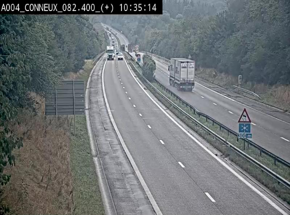 Webcam à hauteur de Conneux sur l'E411 en direction du sud de la Belgique
