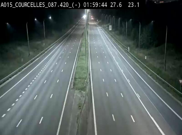 Webcam autoroute Belgique - Viesville - E42 direction Mons - BK 84.35