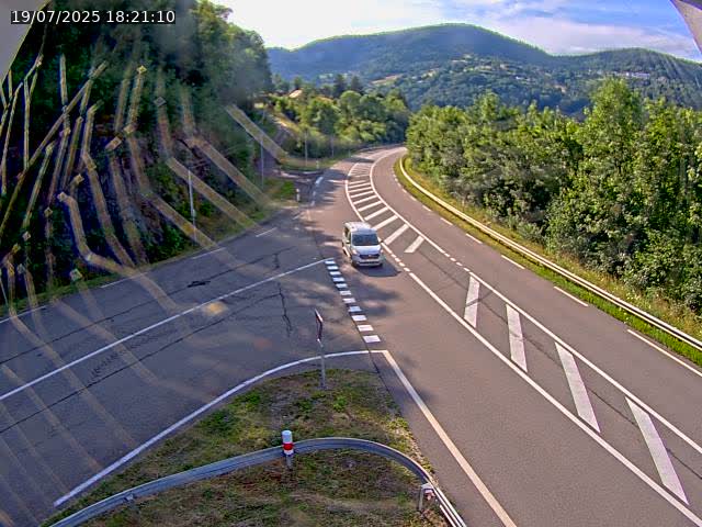 Caméra autoroute France - N66, col du Bussang direction Remiremont