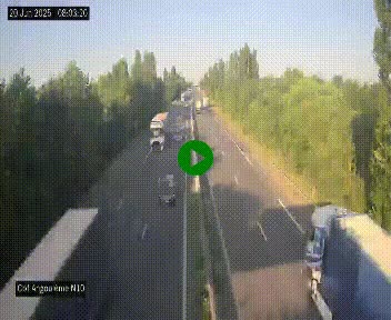 Webcam routière à la fin de la N10, en périphérique ouest d'Angouleme, proche de la jonction avec l'A10