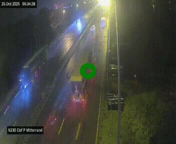 Webcam sur le périphérique de Bordeaux à l'est de la ville. Caméra située sur le Pont Mitterand sur la N230