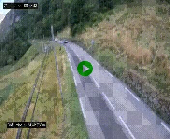 Webcam dans les Pyrénées Atlantique au niveau du col d'Urdos et du fort du Pourtalet sur la N134, en direction du Col et du tunnel du Somport, à 765 mètres d'altitude