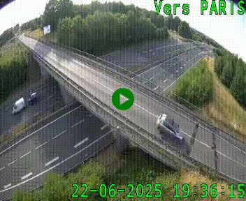 Clone of Caméra routière sur l'autoroute A20 au nord de Limoges, à la jonction avec la N520. Vue orientée vers Paris