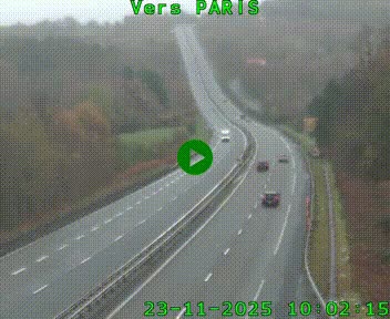 Caméra routière sur l'autoroute A20 à Bessines-sur-Gartempe. Vue orientée vers Paris