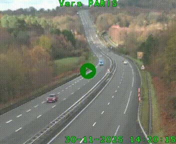 Caméra routière sur l'autoroute A20 à Bessines-sur-Gartempe. Vue orientée vers Paris