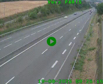 Caméra routière sur l'autoroute A20 à Saint-Hilaire-Bonneval, au sud de Limoges. Vue orientée vers Paris
