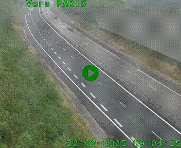 Caméra routière sur l'autoroute A20 à Saint-Pardoux-l'Ortigier, à la jonction avec l'A89. Vue orientée vers Paris