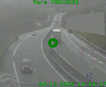 Caméra routière sur l'autoroute A20 à Noailles, en périphérie de Brive-la-Gaillarde. Vue orientée vers Toulouse