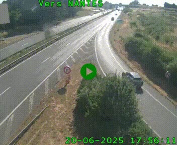 Webcam N147 au nord de Poitiers et à la jonction avec la A10