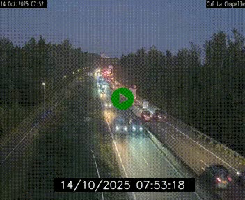 Webcam sur le périphérique de Nantes (N844) à hauteur de Porte de la Chapelle, au nord de la ville