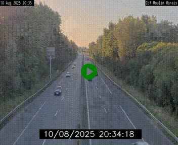 Webcam sur le périphérique de Nantes (N844) entre la Porte de Saint-Luce et la Porte d'Anjou, à l'est de la ville
