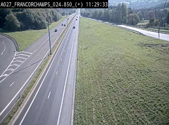 Caméra autoroutière à proximité du circuit de Spa-Francorchamps à Stavelot sur l'A27/E42