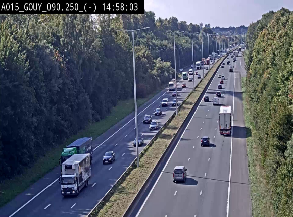 Webcam autoroute Belgique - Gouy-lez-piéton - E42 - BK 90.3
