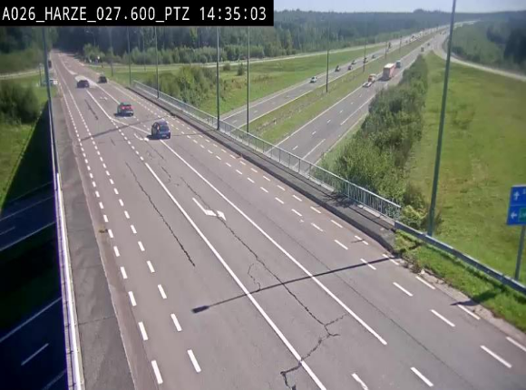 Caméra autoroute Belgique - Sougné-Remouchamps,E25 direction Luxembourg