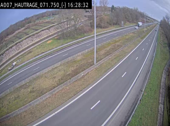 Webcam autoroute Belgique - Hautrage - E19 - BK 71.7