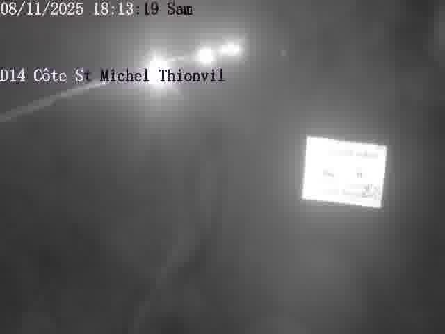 Webcam sur la D14, dans la côte Saint-Michel. Vue orientée vers Thionville