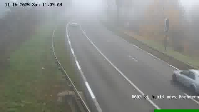 Webcam sur la D603 située à proximité de Saint-Avold. Vue orientée vers Macheren.