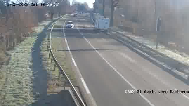 Webcam sur la D603 située à proximité de Saint-Avold. Vue orientée vers Macheren.