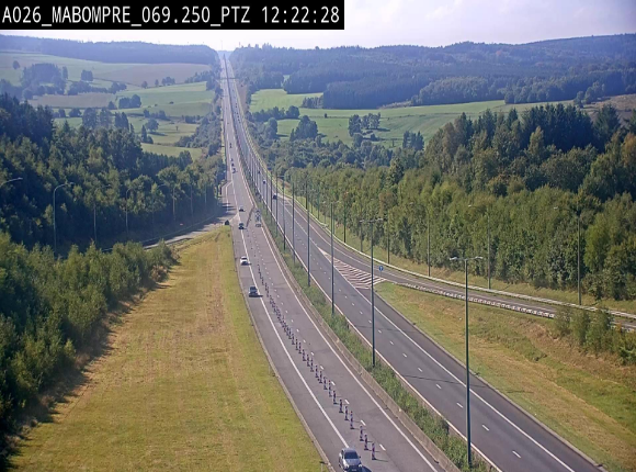 Webcam E25 (A26) à Mabompré. Vue orientée vers Liège
