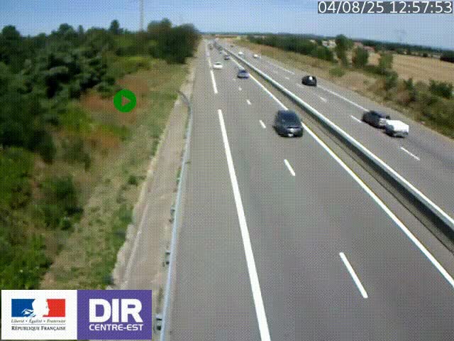 Webcam sur le contournement de Valence, sur la Nationale 7, à la jonction avec la N532, caméra orientée vers Grenoble