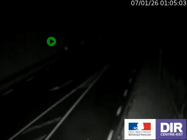 Webcam sur le col Pin Bouchain, vue orientée vers Roanne, en provenance de Lyon sur la nationale 7 (N7)