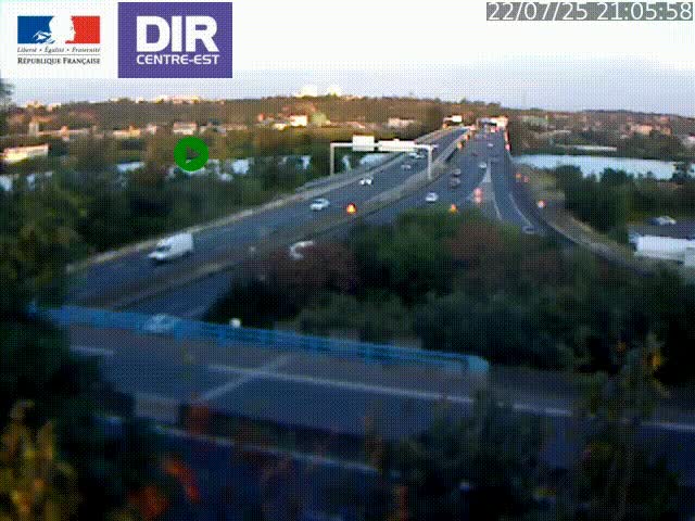 Webcam autoroute sur A450 à Pierre-Bénite en direction de Lyon et de l'autoroute A7