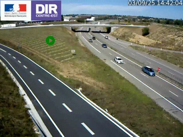 Webcam sur le contournement de Valence, sur la Nationale 7, caméra orientée vers Lyon