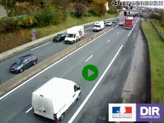 Caméra autoroutière sur l'A47 à hauteur de Givors, a proximité de Lyon. La webcam est orientée vers Lyon