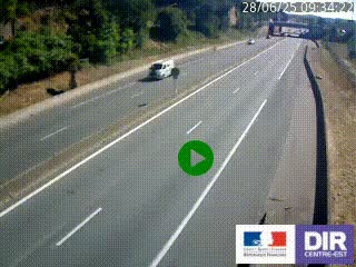 Caméra autoroutière sur l'A47 à hauteur de Givors, a proximité de Lyon. La webcam est orientée vers Lyon