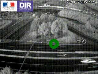 Webcam traffic à Grenoble-sud sur l'autoroute A480. Vue orientée vers l'entrée et la sortie de Grenoble