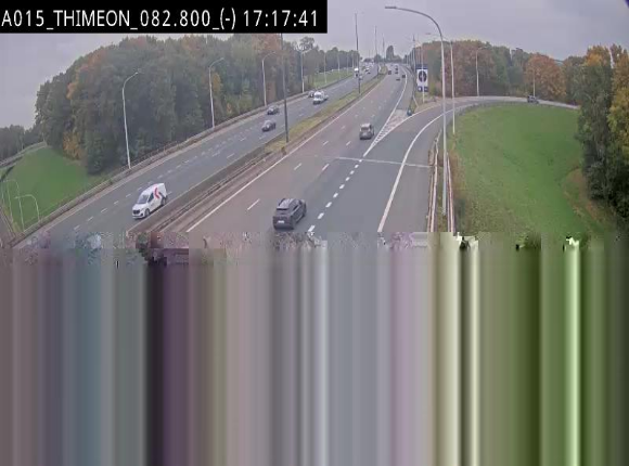 Caméra trafic Belgique - Thiméon - E42, jonction avec A54 (E420) direction La Louvière/Charleroi - BK 82.82