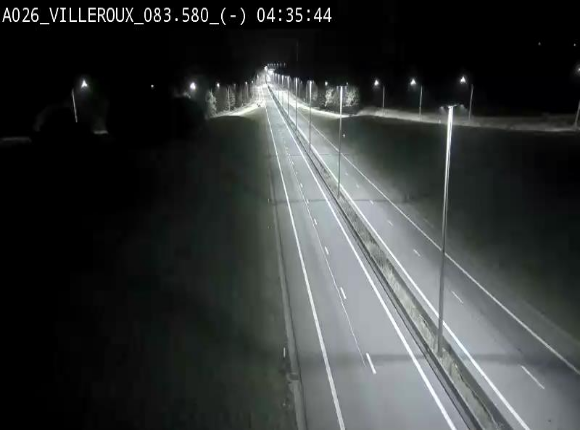 Webcam autoroute A26/E25 à hauteur de Vaux-sur-Sûre, à la jonction avec la N85 en direction de Liège - BK 83.6