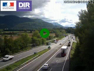 Caméra trafic à Meylan sur la Rocade-Sud de Grenoble en direction d'Aix-en-Provence