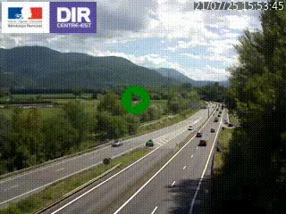 Caméra trafic à Meylan sur la Rocade-Sud de Grenoble en direction d'Aix-en-Provence