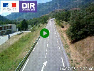 Web cam sur la N90 à Aime, en provenance de Bourg-Saint-Maurice et en direction d'Albertville
