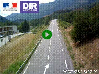 Web cam sur la N90 à Aime, en provenance de Bourg-Saint-Maurice et en direction d'Albertville
