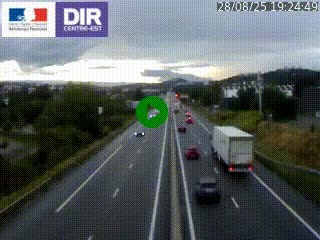 Caméra autoroute à Saint-Etienne (Les Littes) à hauteur du Ikea Saint-Etienne sur l'A72 en direction de Roanne