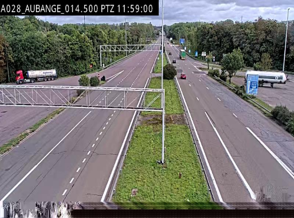 Webcam autoroute Belgique - Aubange - A28 direction Arlon - BK 14
