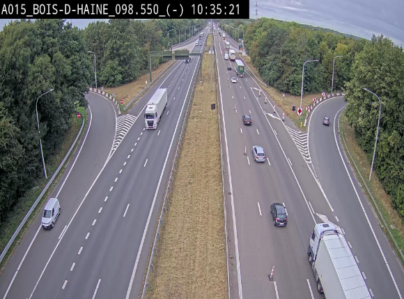 Webcam autoroute Belgique - Bois d'Haine - E42 - BK 98.6