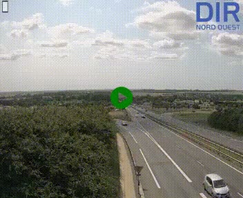 Webcam au début de l'A84 sur le périphérique Ouest de Caen (N814) à hauteur de la sortie 9, Porte de Bretagne