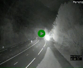 Webcam dans les Pyrénées à hauteur de Mérens-les-Vals sur N320, en direction de Pas de la Casa (Andorre)