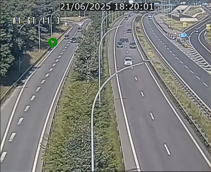 Traffic live webcam Luxembourg Senningerberg - A1 direction Allemagne - BK 11.3
