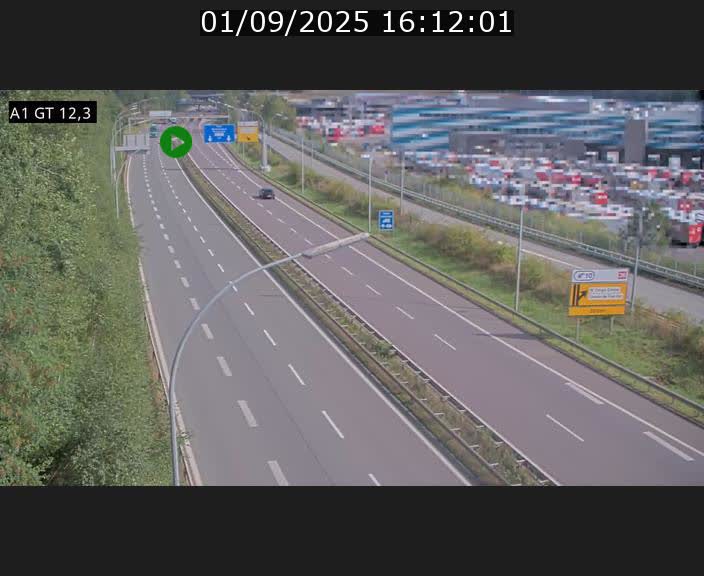 Traffic live webcam Luxembourg Senningerberg - A1 direction Allemagne - BK 12.3