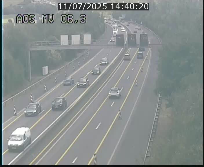 Webcam Autoroute après la Croix de Bettembourg en direction de Luxembourg sur l'A3