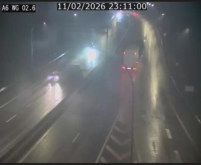 Traffic live webcam Luxembourg Croix de Cessange - A6 - BK 2.6 - direction France/Allemagne