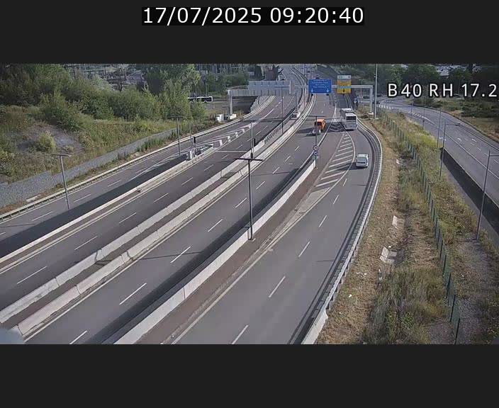 Webcam sur le contournement d'Esch Belval à hauteur de la sortie Université de Luxembourg. Vue orientée vers Luxembourg