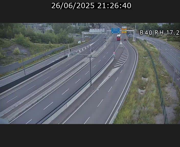 Webcam sur le contournement d'Esch Belval à hauteur de la sortie Université de Luxembourg. Vue orientée vers Luxembourg