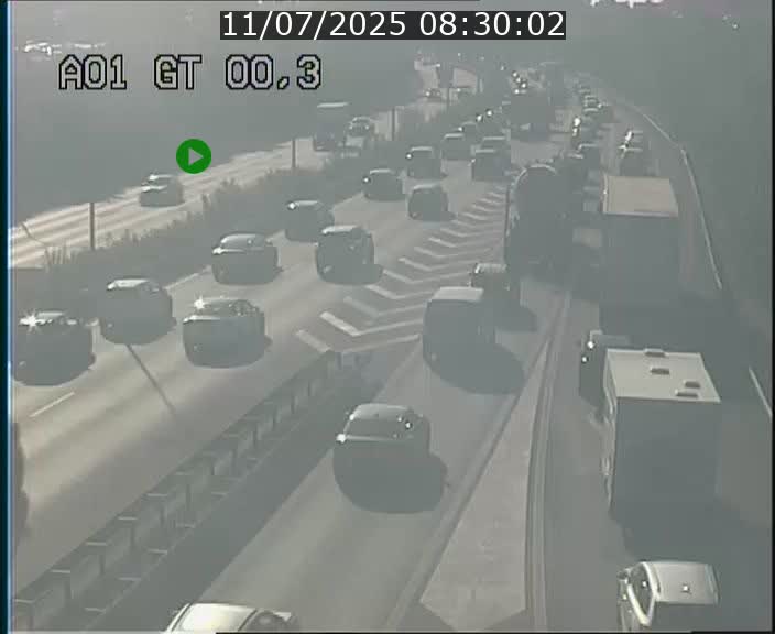 Traffic live webcam Luxembourg Croix de Gasperich - A1 direction Kirchberg - BK 0.3