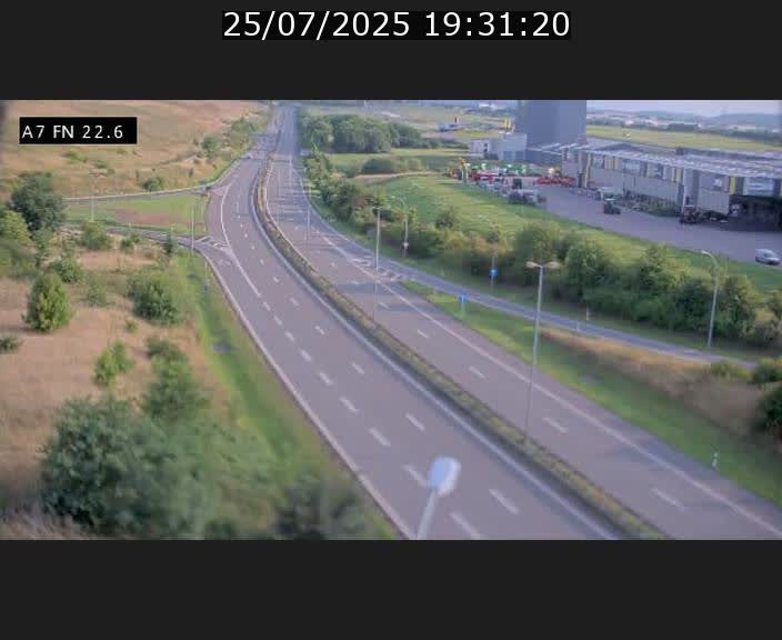 Caméra trafic Luxembourg - A7, Colmar-berg direction Mersch