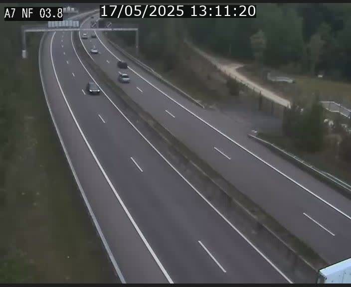 Webcam autoroute A7 au Luxembourg à la sortie du Tunnel Stafelter vers le Nord